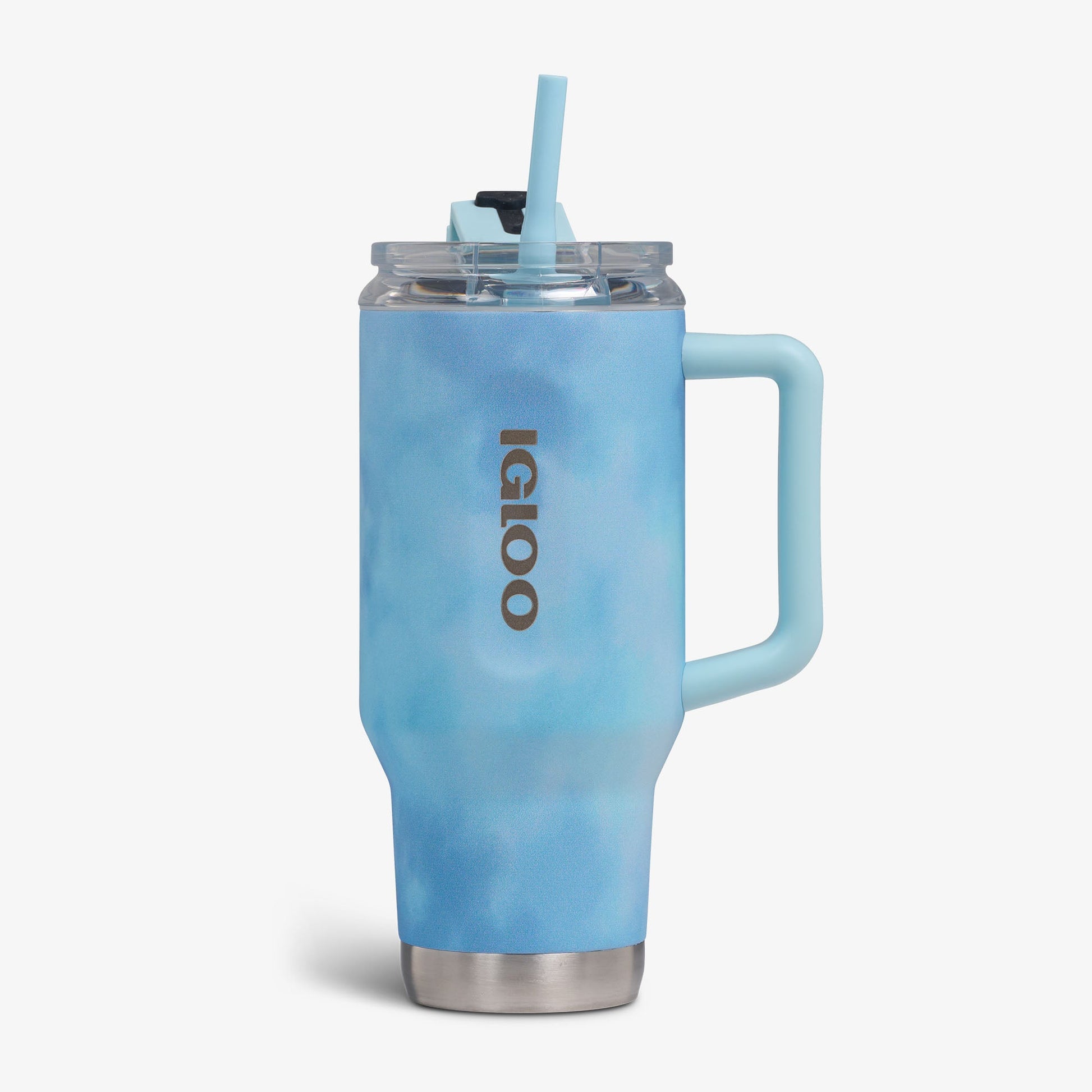 Front View | 32 Oz Flip ‘n’ Sip Travel Mug::Cloud Powder Blue::Up to 48hrs cold / 8hrs hot*