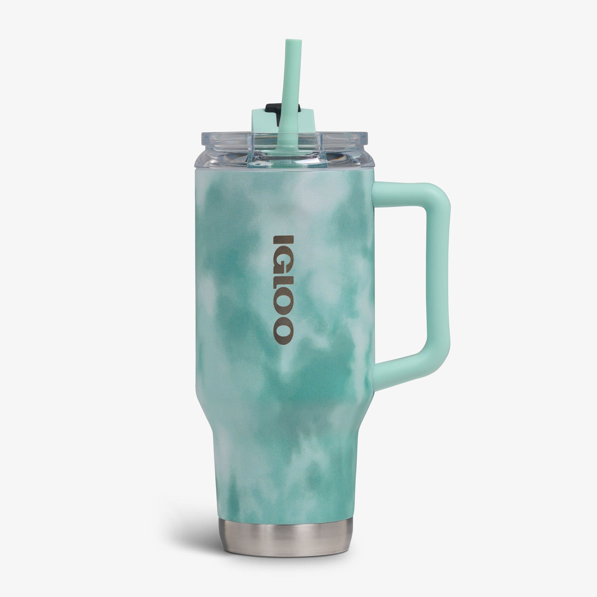 Front View | 32 Oz Flip ‘n’ Sip Travel Mug::Cloud Seafoam::Up to 48hrs cold / 8hrs hot*