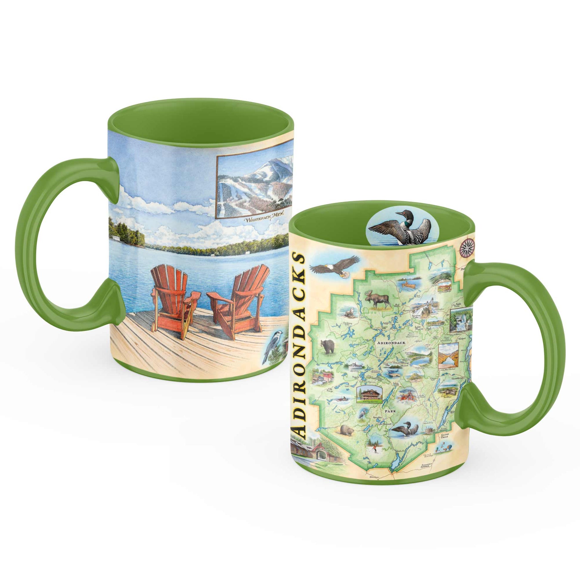 Adirondacks Map Ceramic Mug