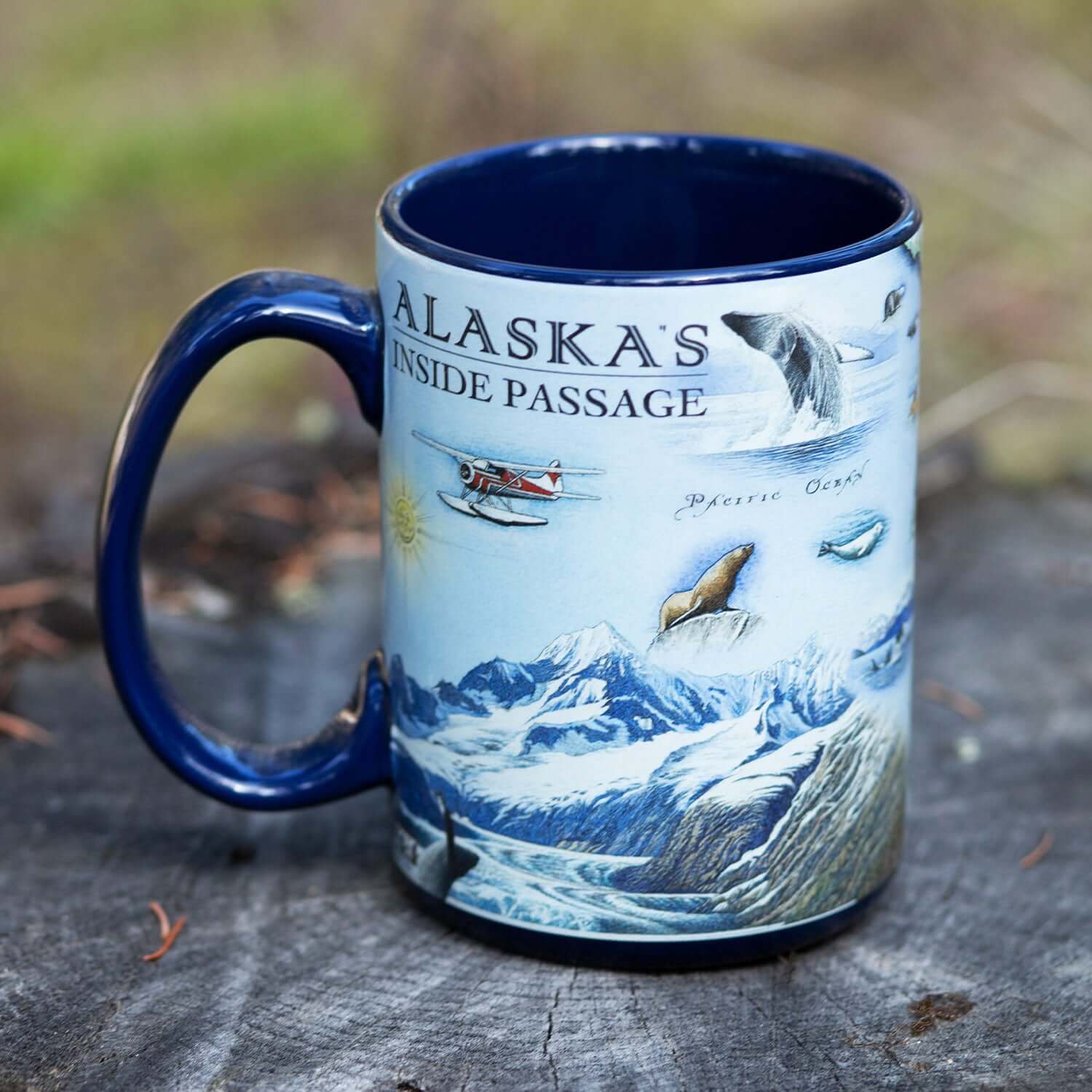 Alaska Inside Passage Map Ceramic Mug