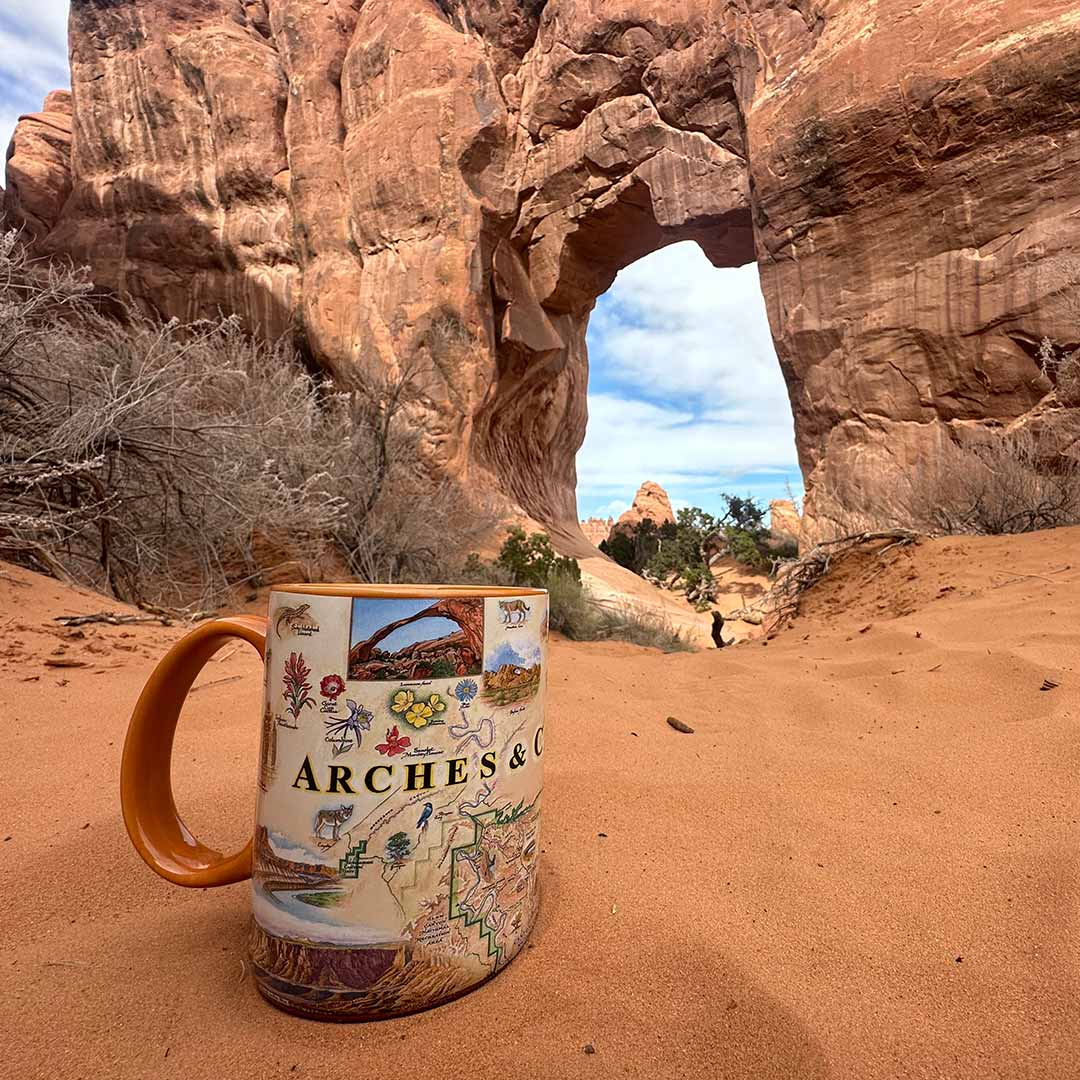 Arches & Canyonlands National Parks Map Ceramic Mug