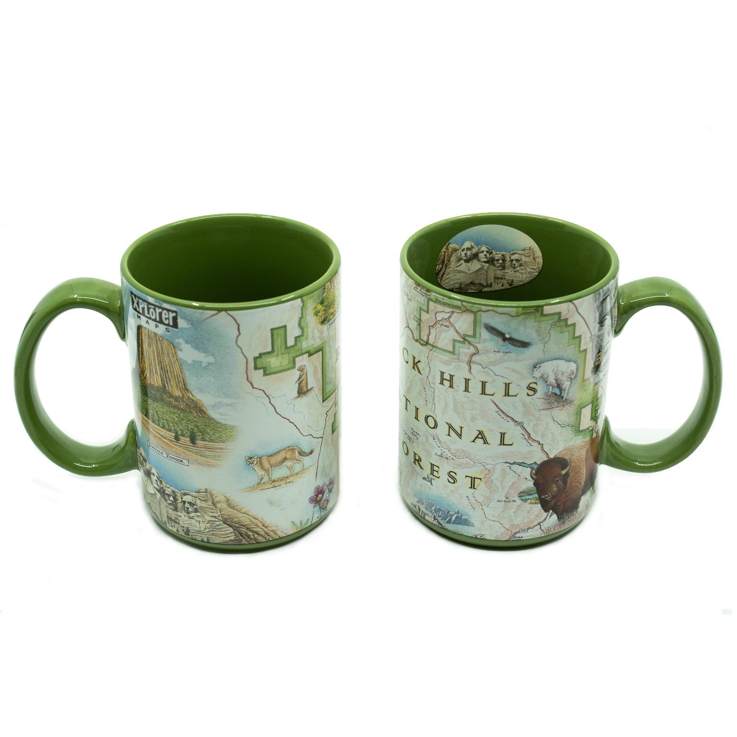 Black Hills National Forest Map Ceramic Mug