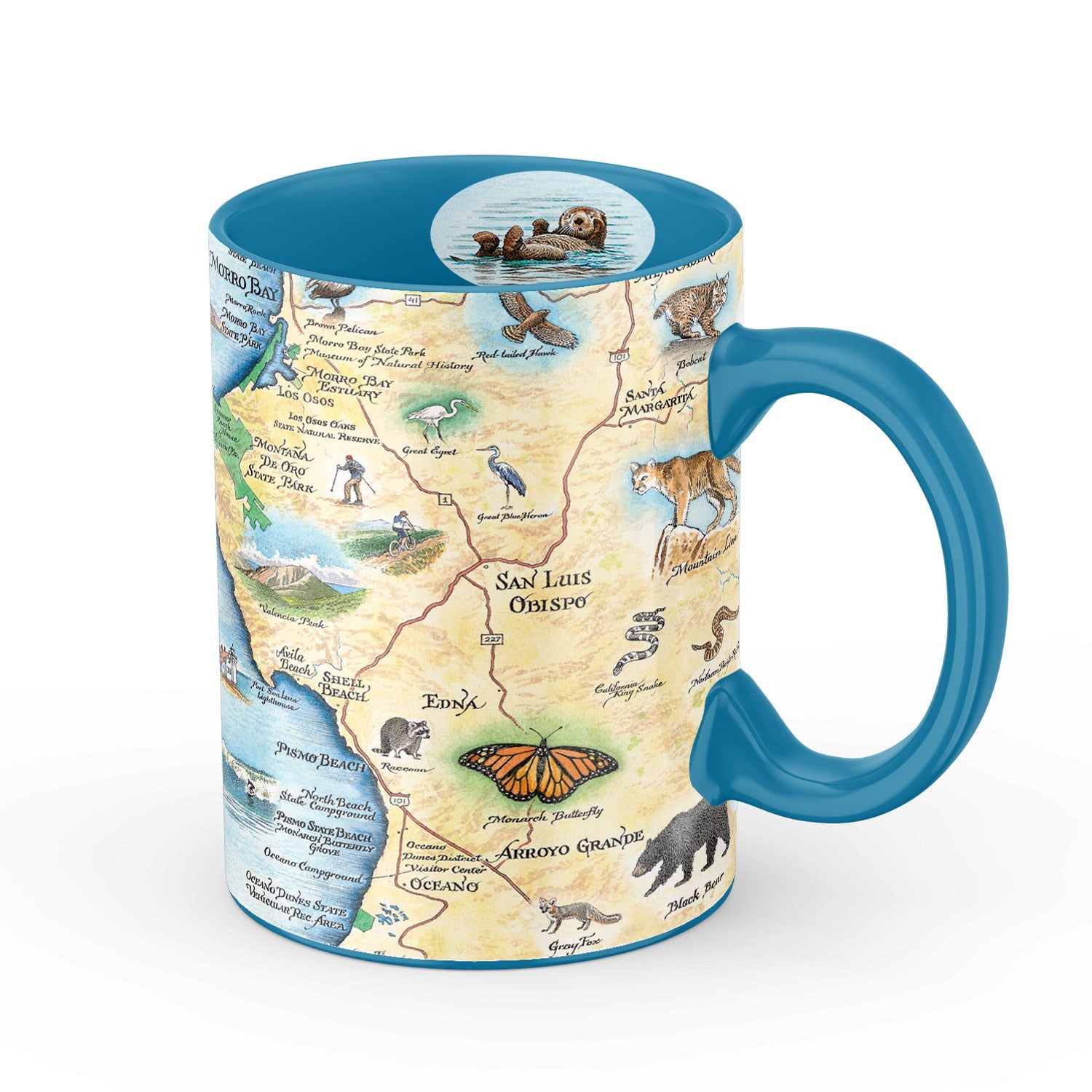 California Central Coast State Parks Map Ceramic Mug