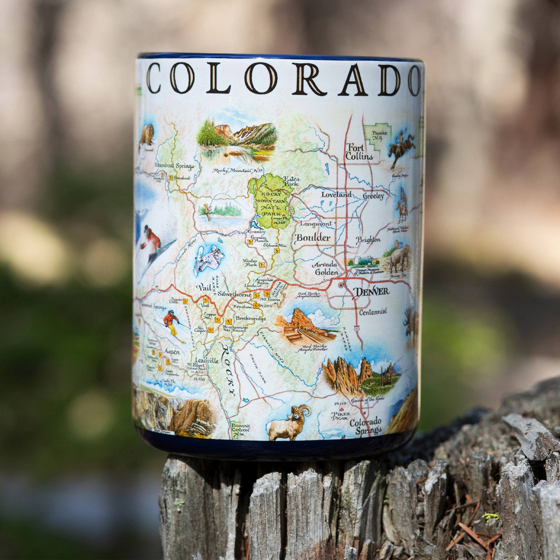 Colorado State Map Ceramic Mug