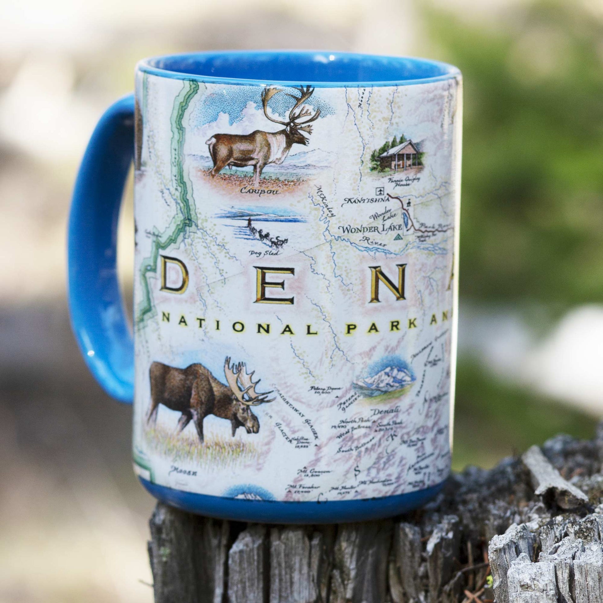 Denali National Park Map Ceramic Mug