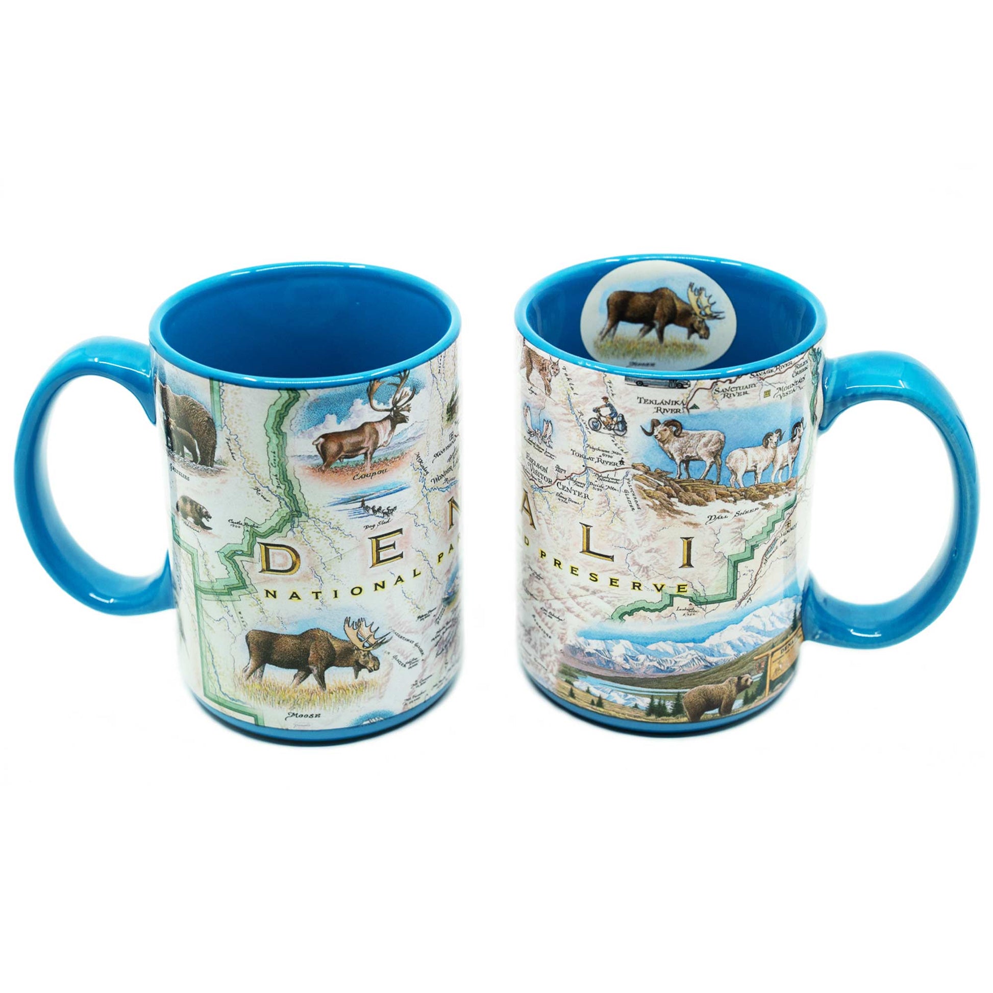 Denali National Park Map Ceramic Mug