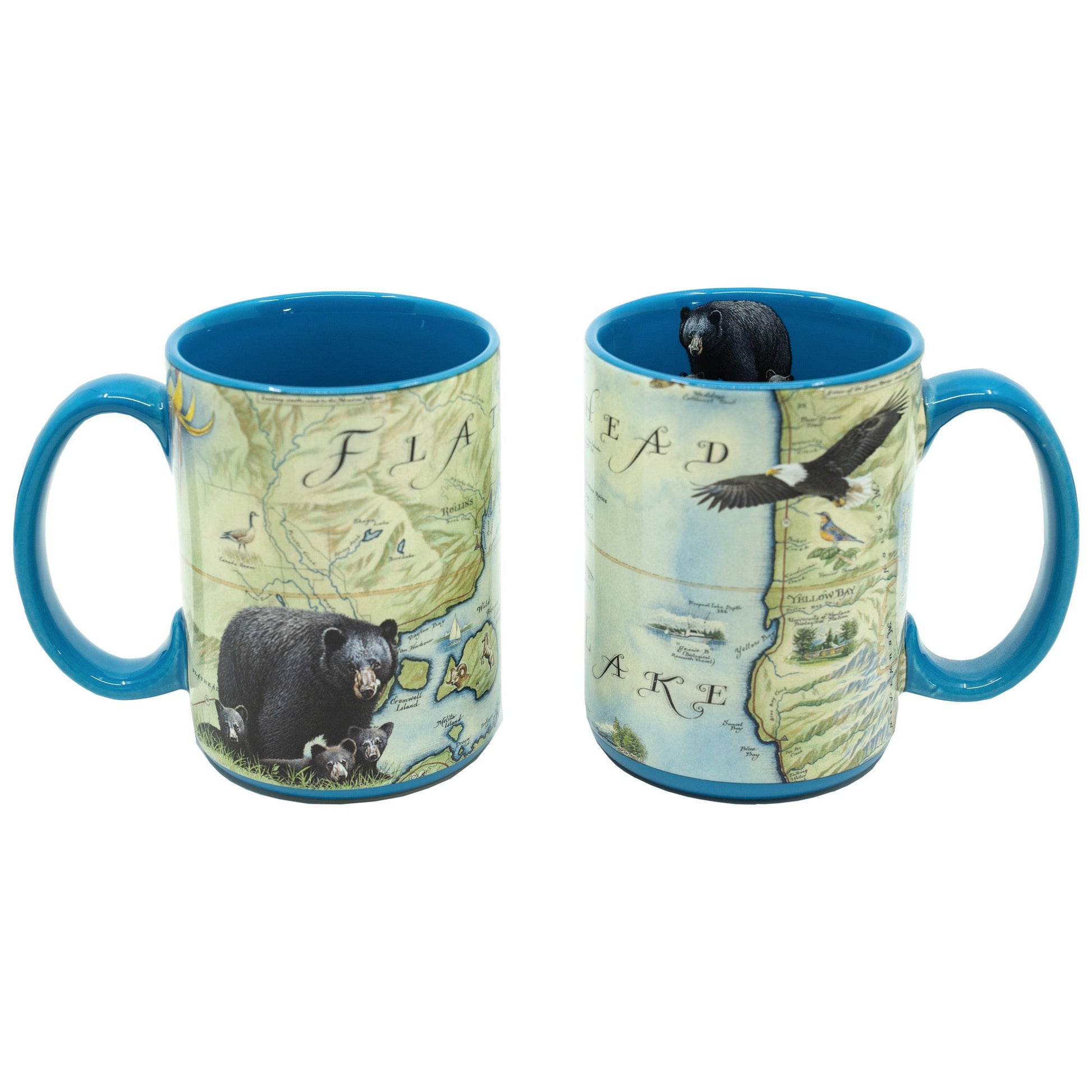 Flathead Lake Map Ceramic Mug