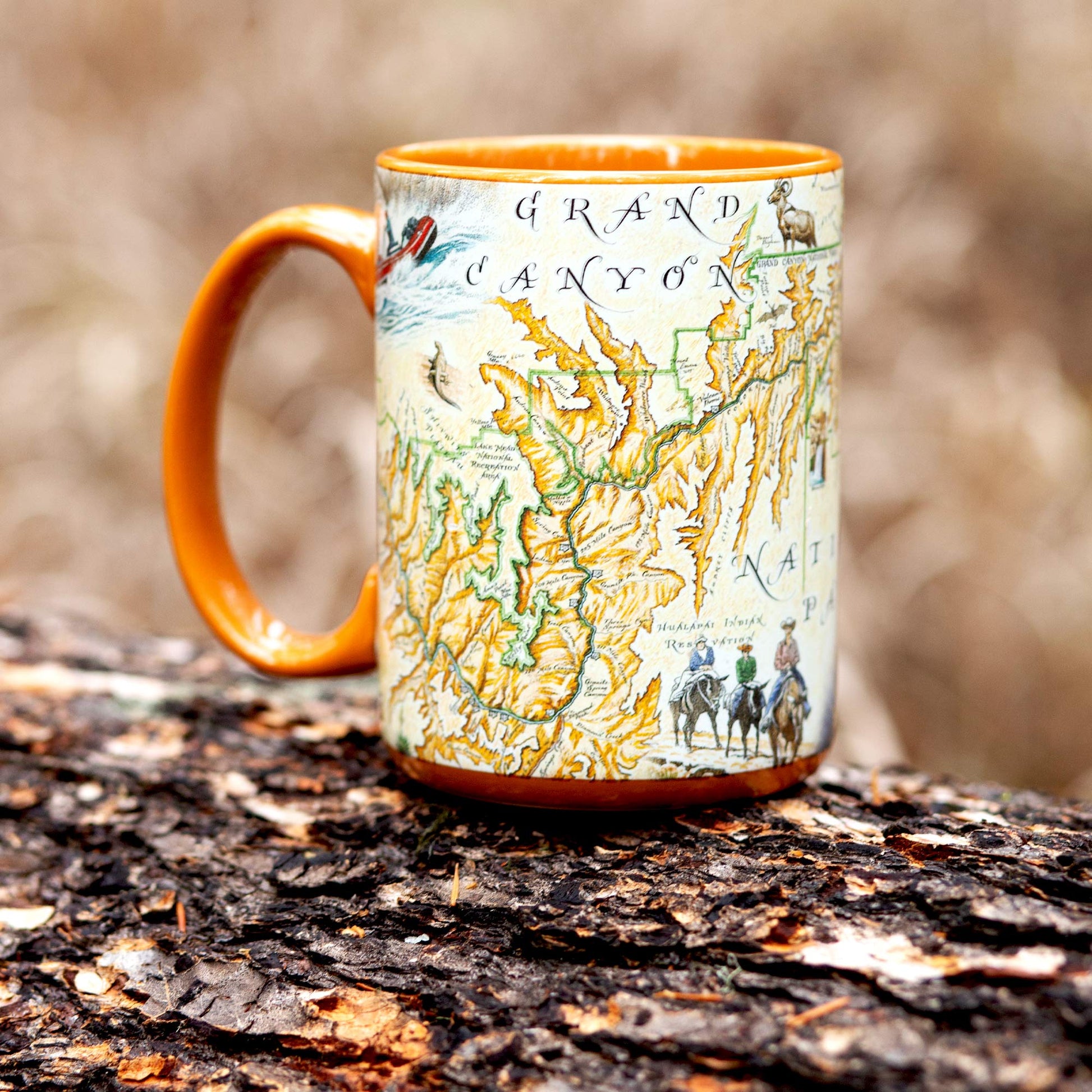 Grand Canyon National Park Map Ceramic Mug