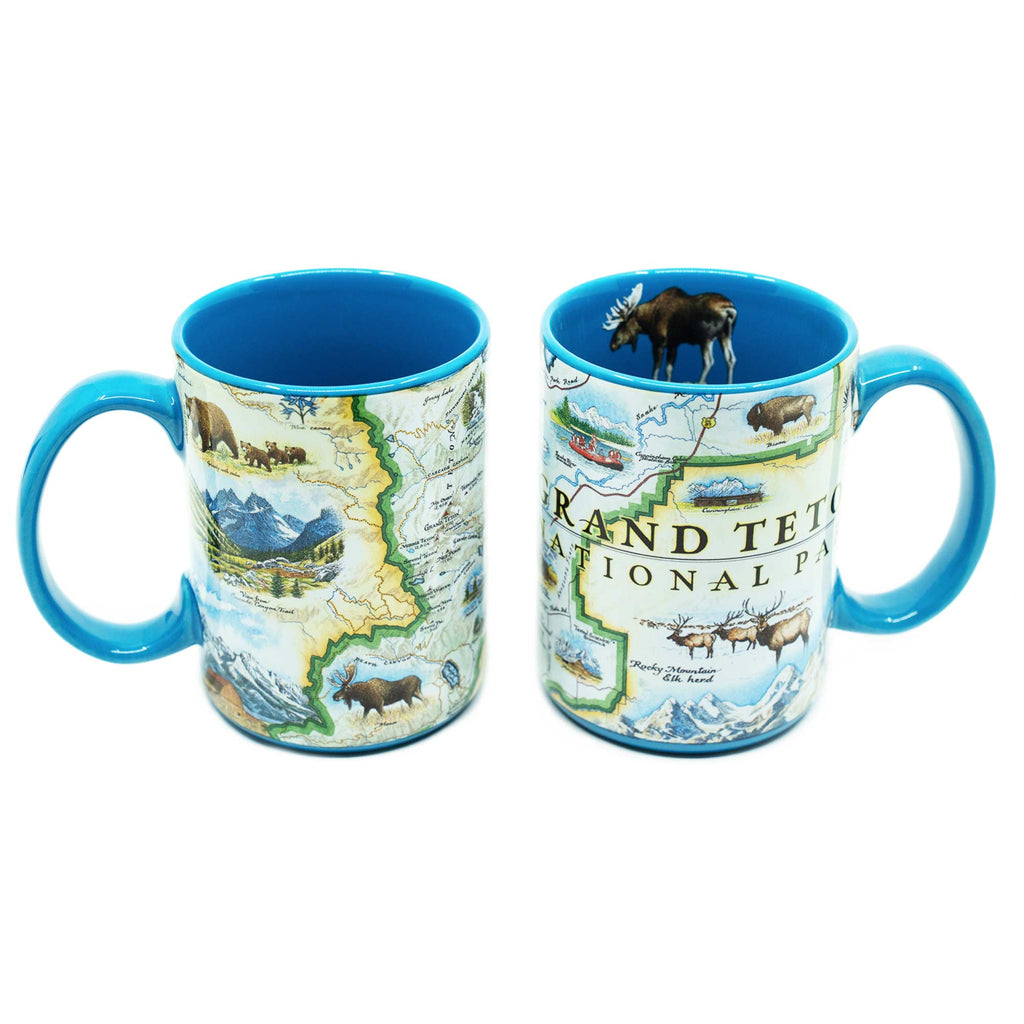 Grand Teton National Park Map Ceramic Mug