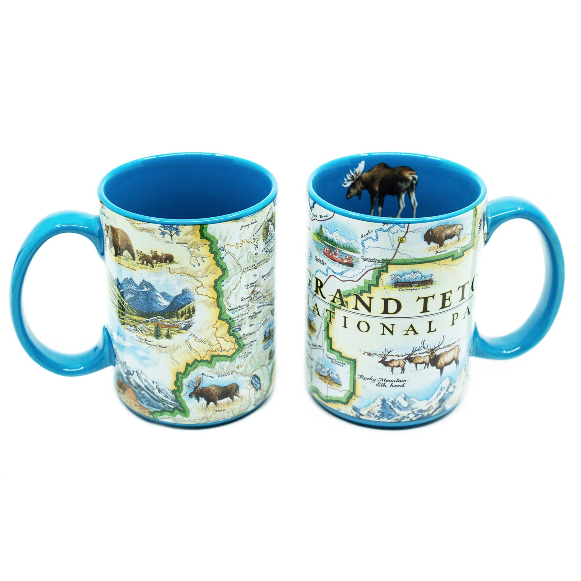 Grand Teton National Park Map Ceramic Mug