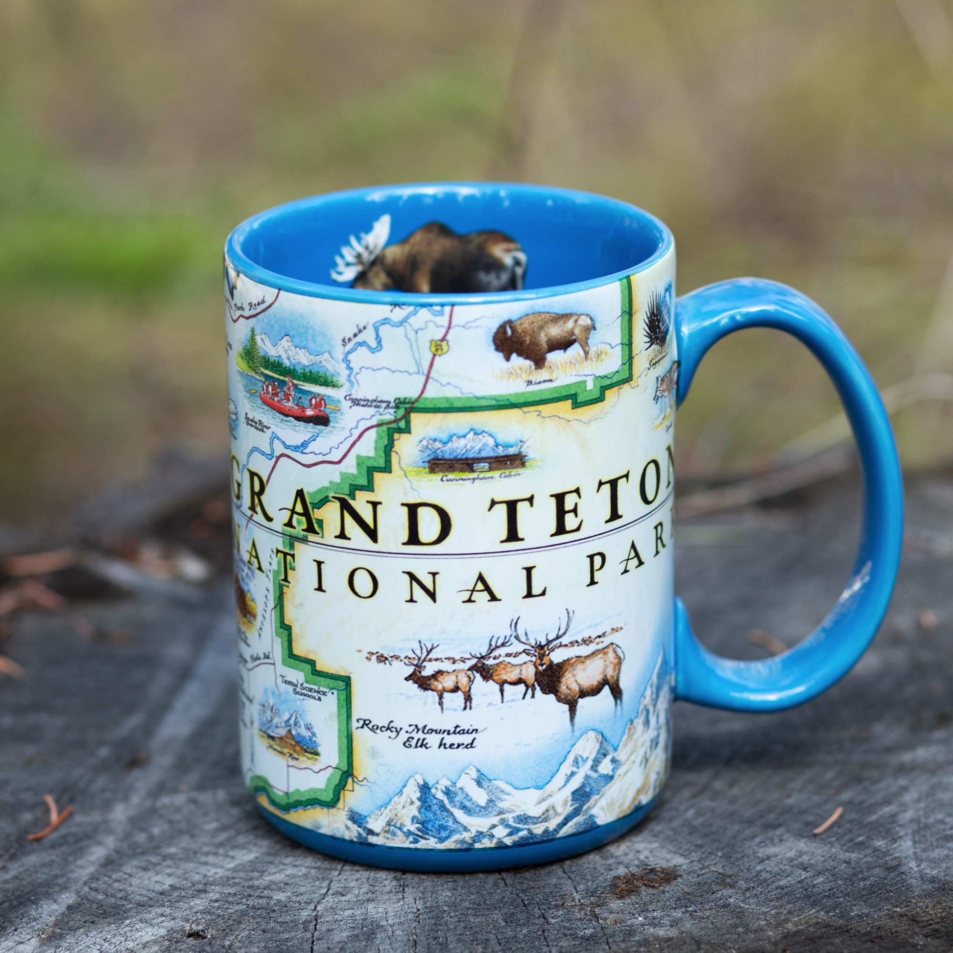 Grand Teton National Park Map Ceramic Mug