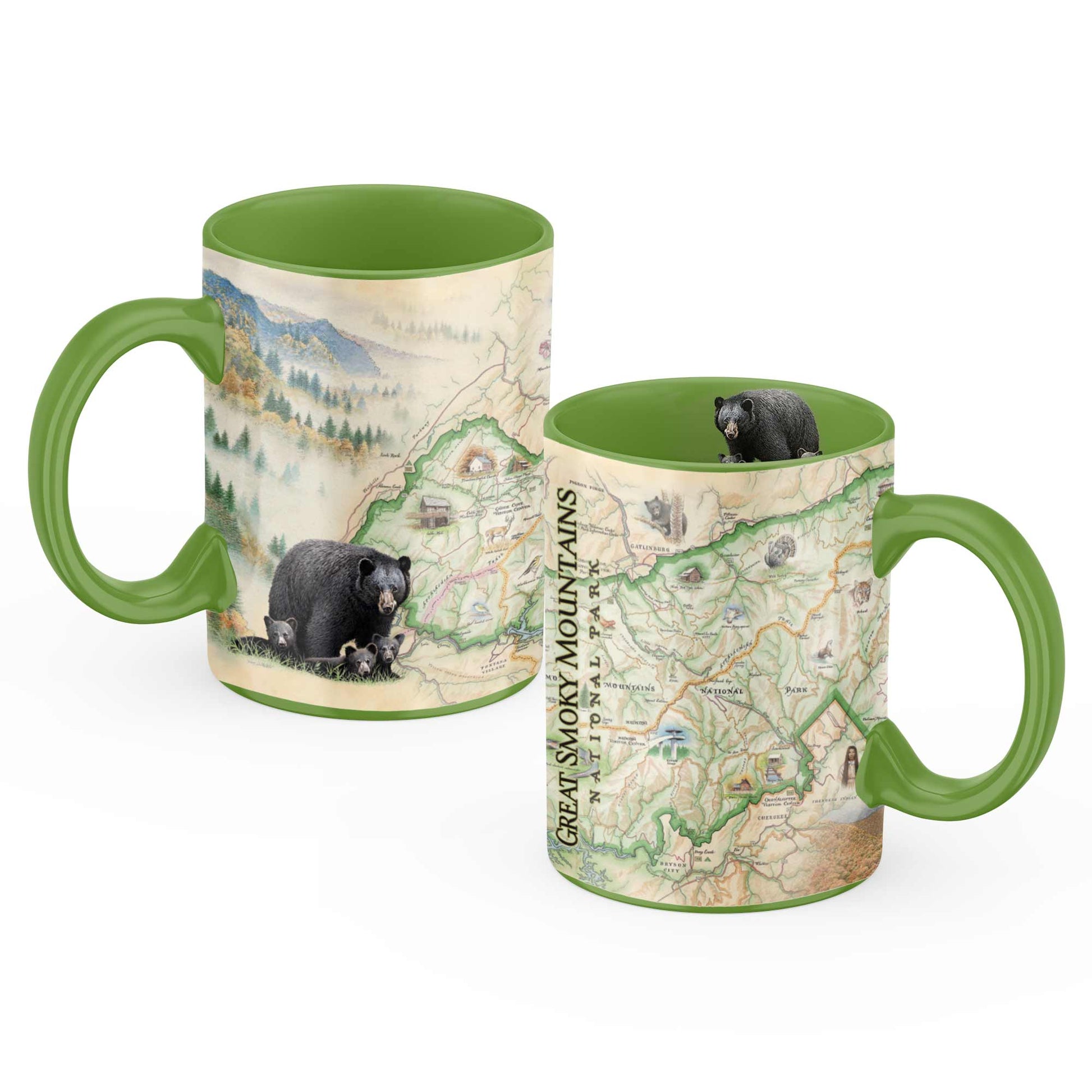 Great Smoky Mountains National Park Map Ceramic Mug