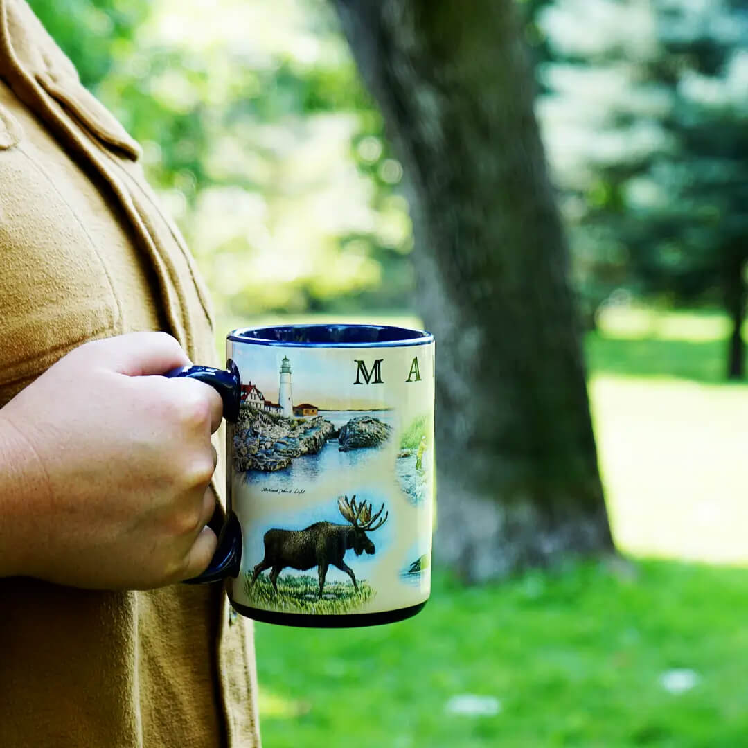 Maine State Map Ceramic Mug