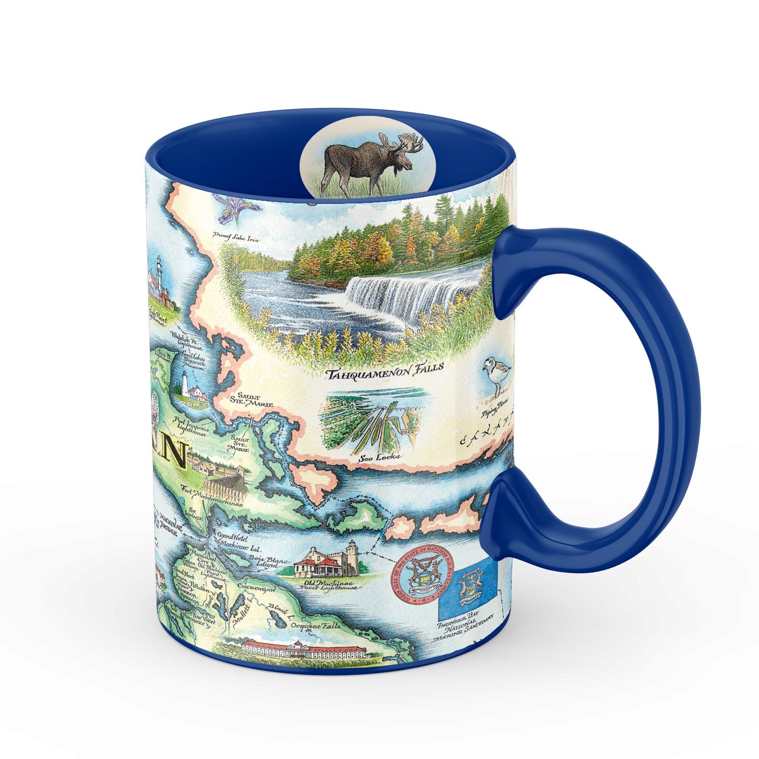 Michigan State Map Ceramic Mug