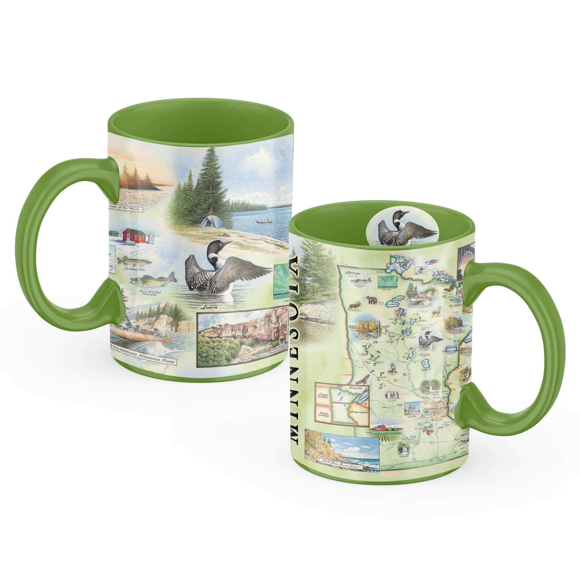 Minnesota State Map Ceramic Mug