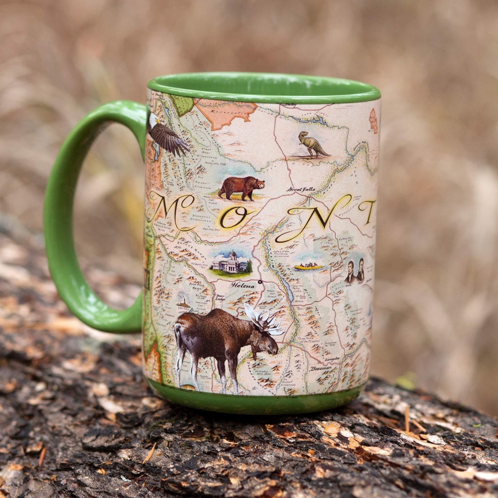 Montana State Map Ceramic Mug