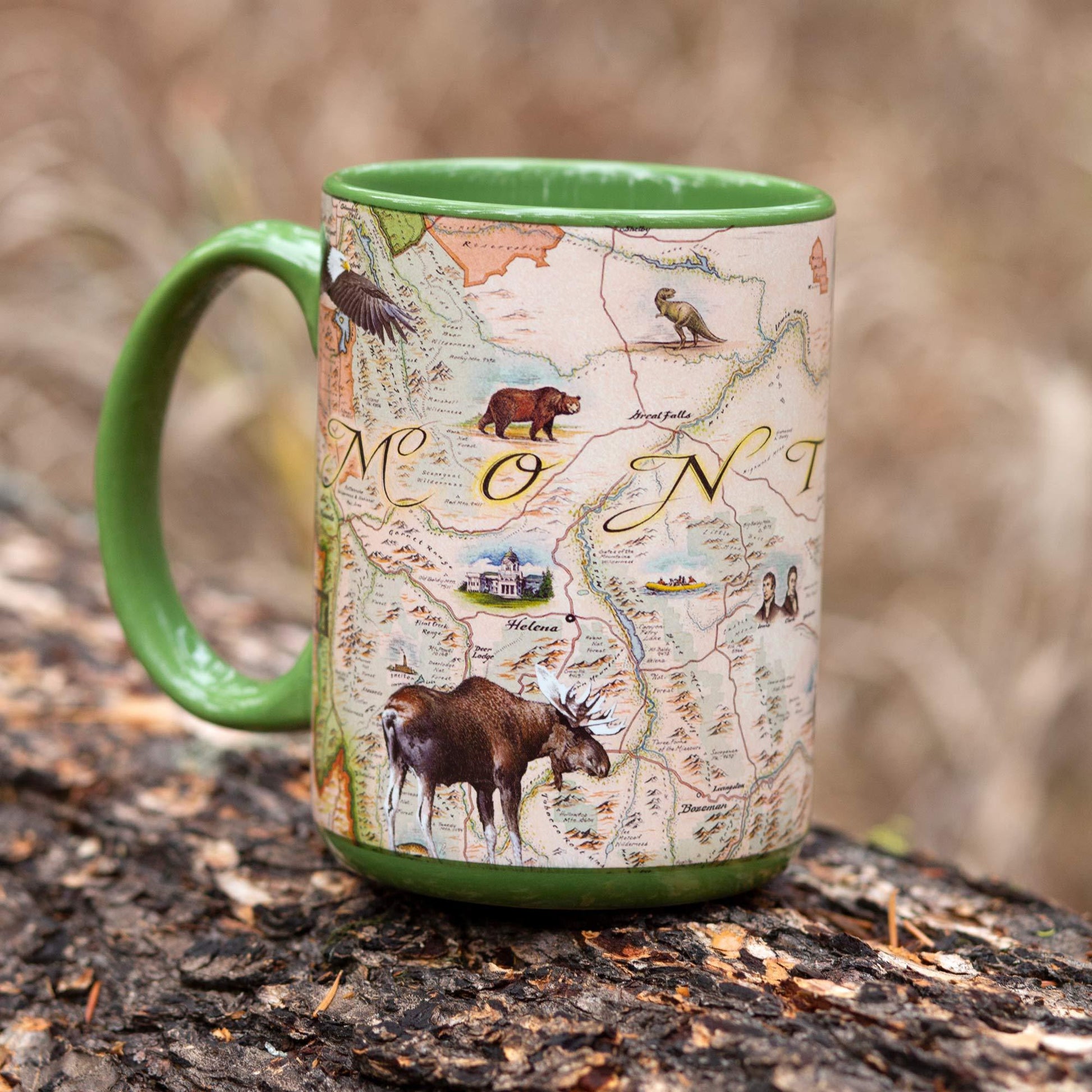 Montana State Map Ceramic Mug