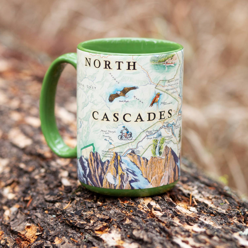 North Cascades National Park Map Ceramic Mug