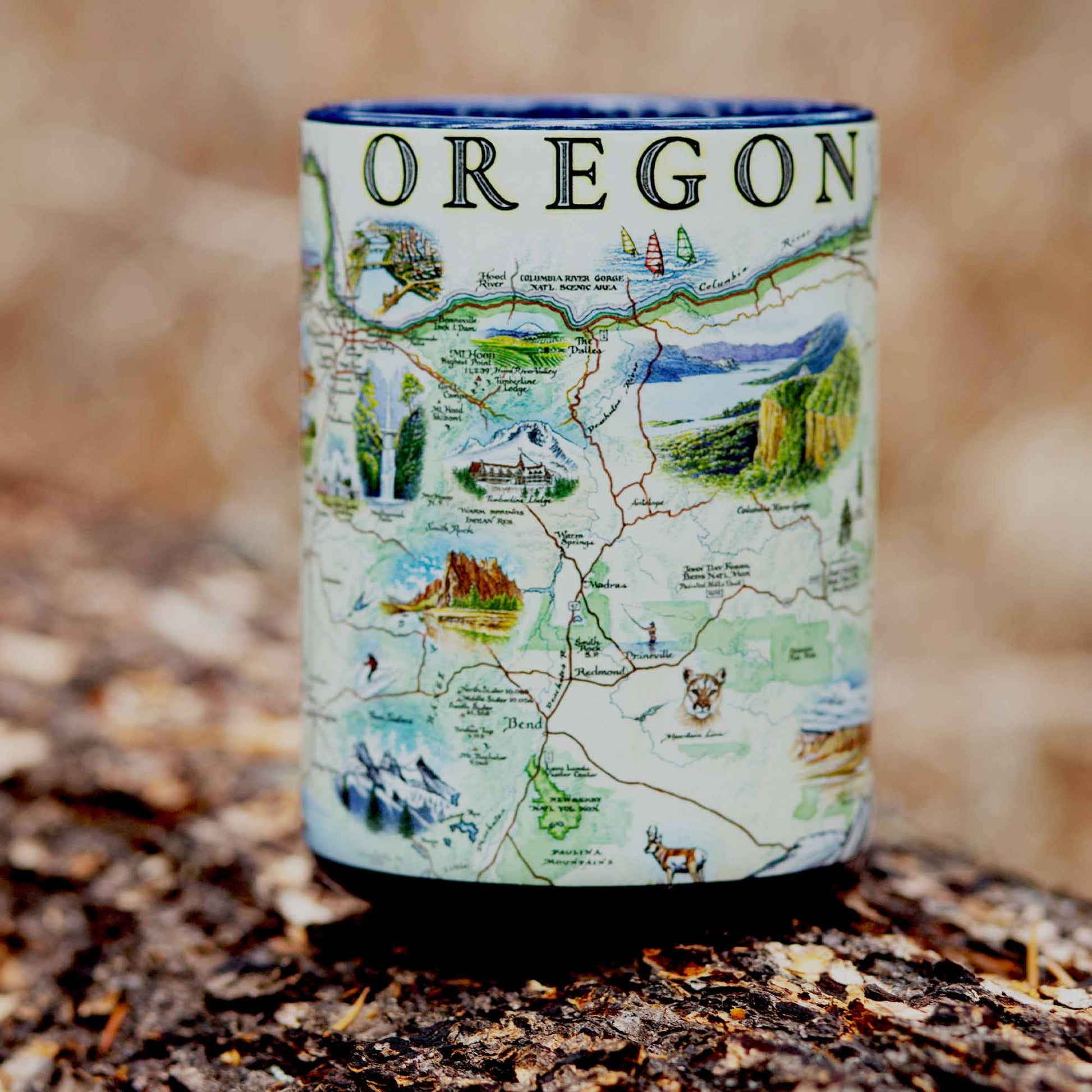 Oregon State Map Ceramic Mug