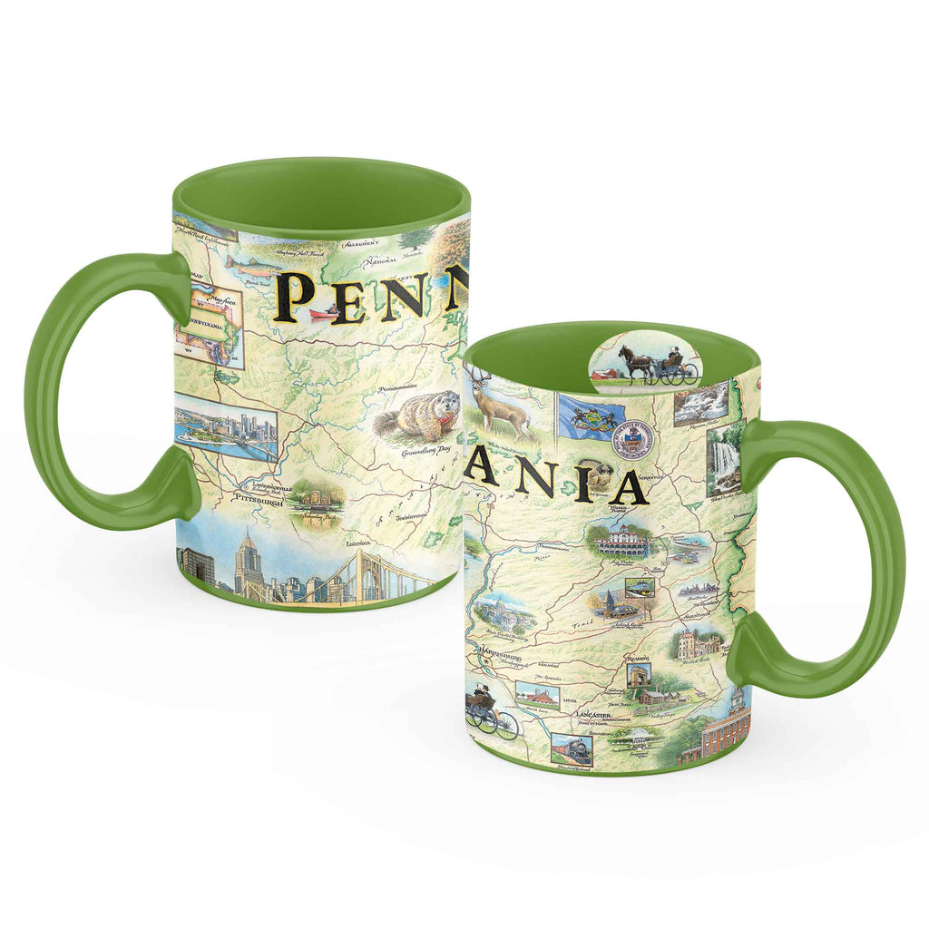 Pennsylvania State Map Ceramic Mug