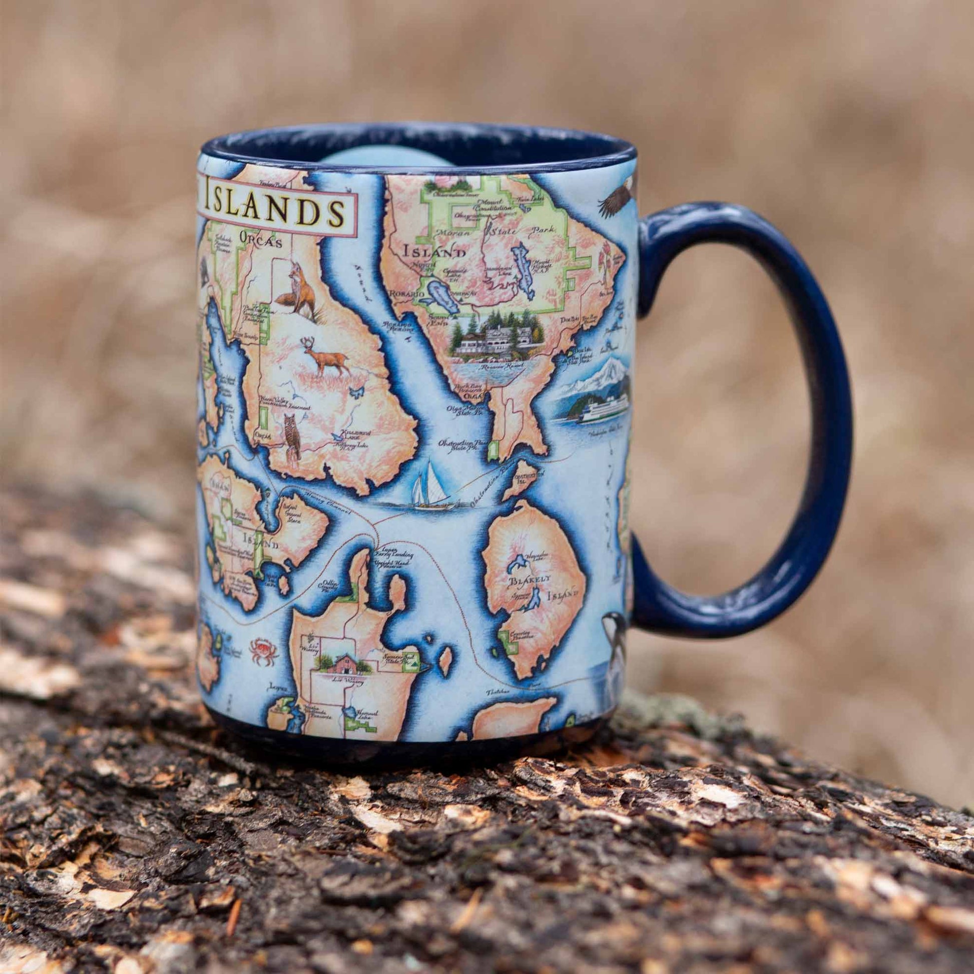 San Juan Islands Map Ceramic Mug