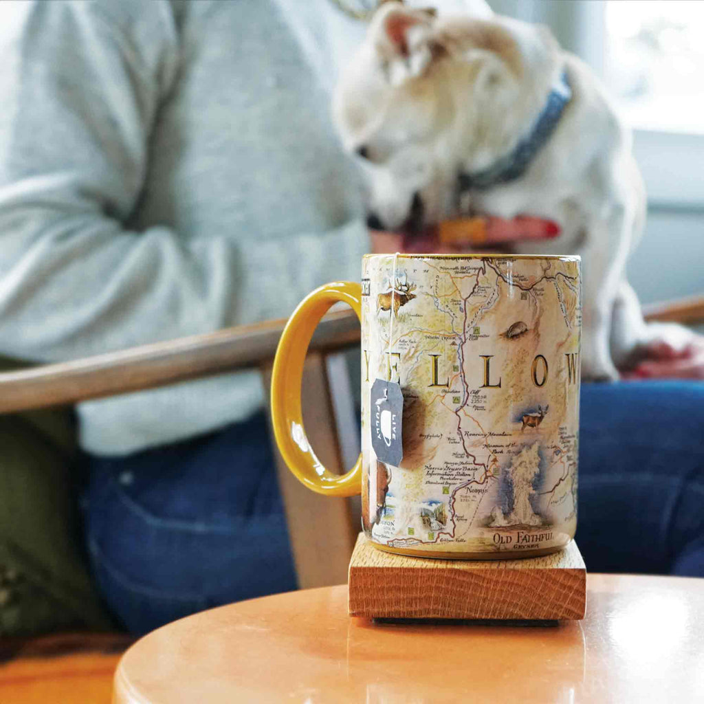 Yellowstone National Park Map Ceramic Mug