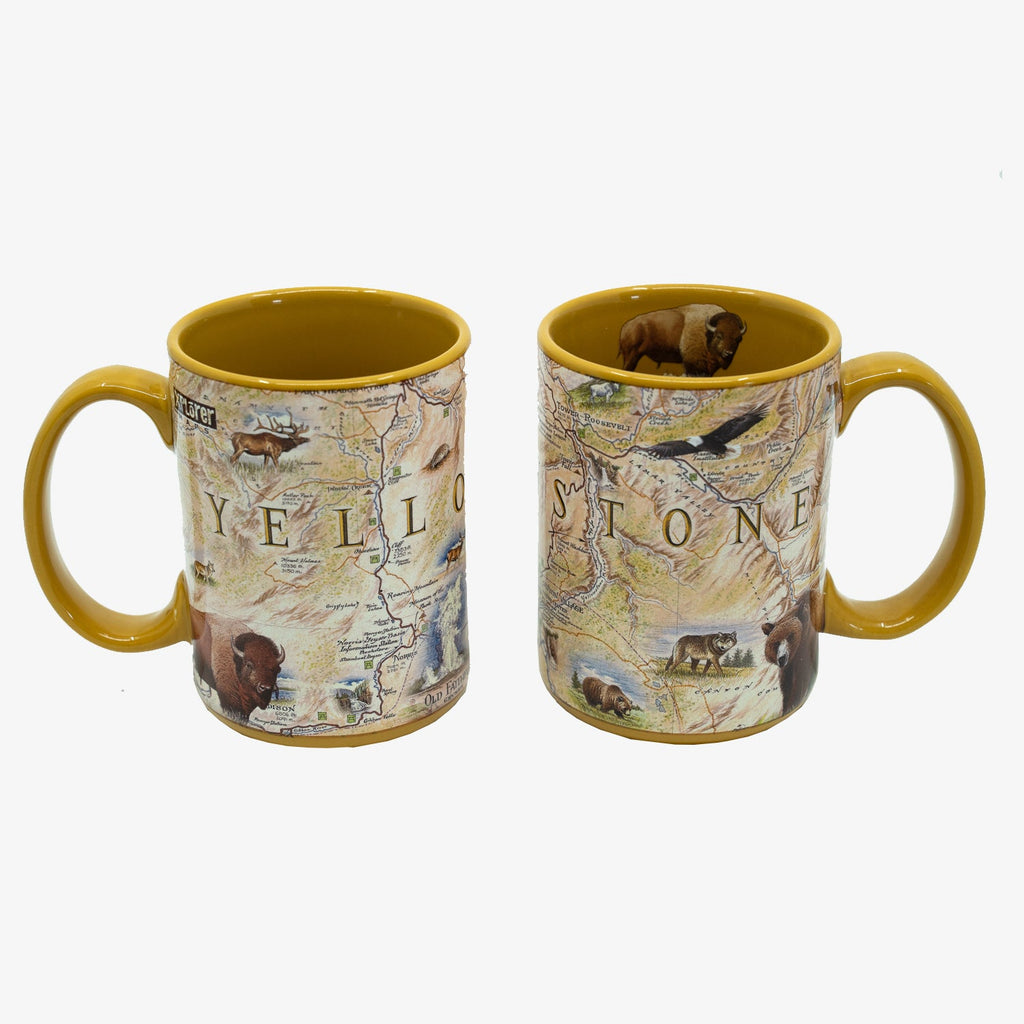 Yellowstone National Park Map Ceramic Mug